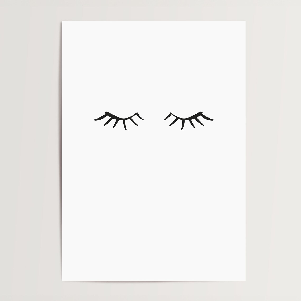 Sleeping Eyes Nursery Kids Typography Art Print - Image 4