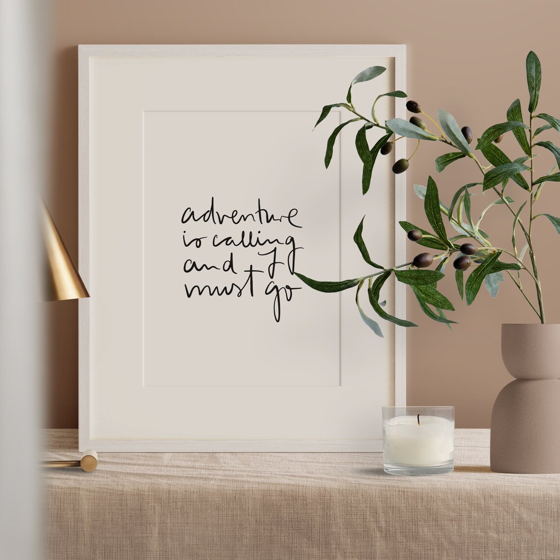 Adventure Is Calling And I Must Go Travel Art Print - Image 2