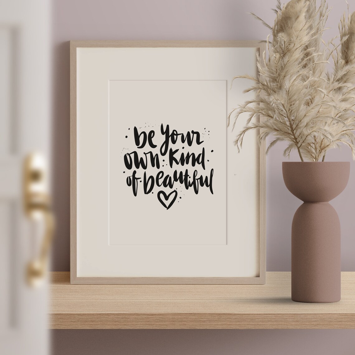 Be Your Own Kind Of Beautiful Self Love Heart Quote Art Poster - Image 3
