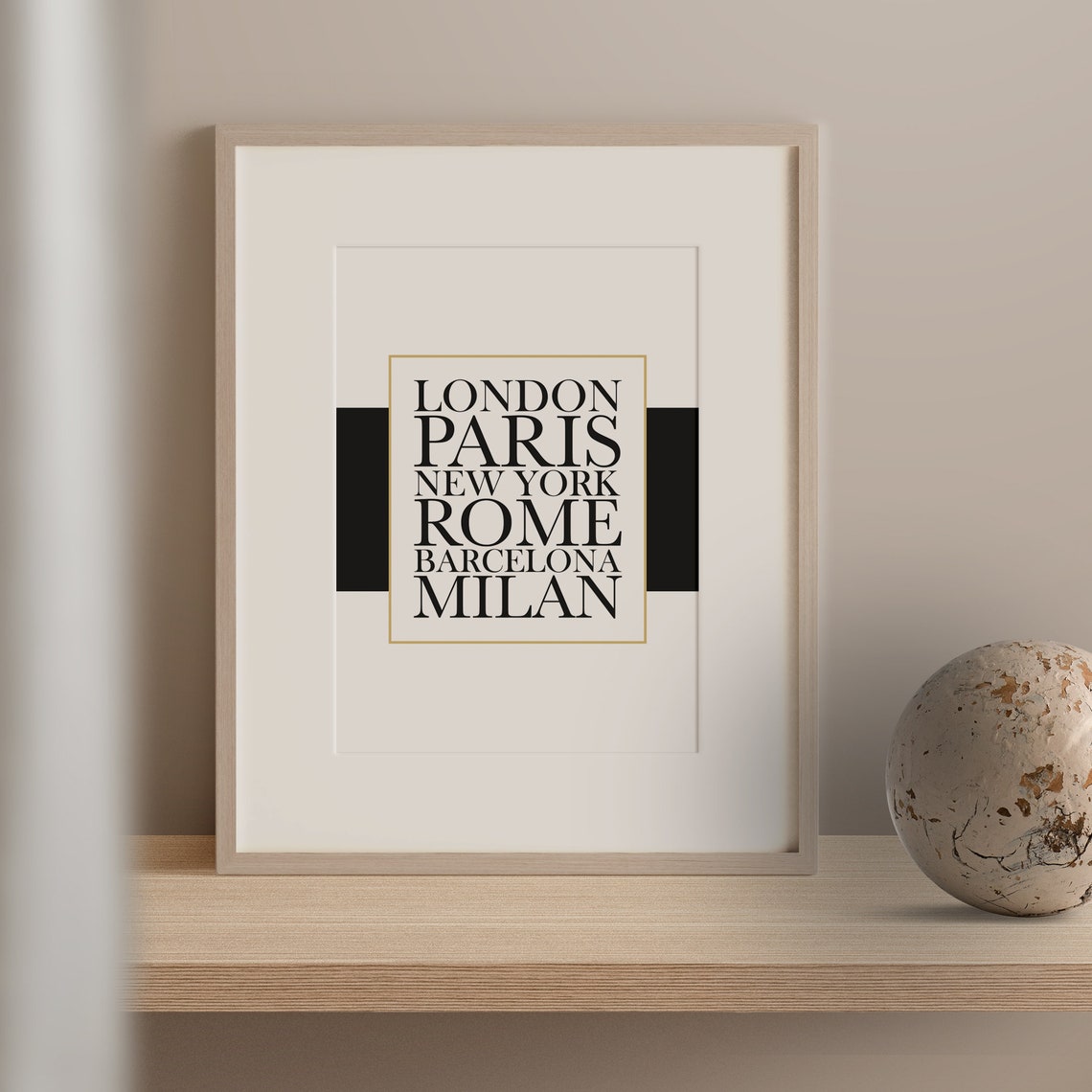 London Paris New York Rome Barcelona Milan World Cities Poster - Image 2