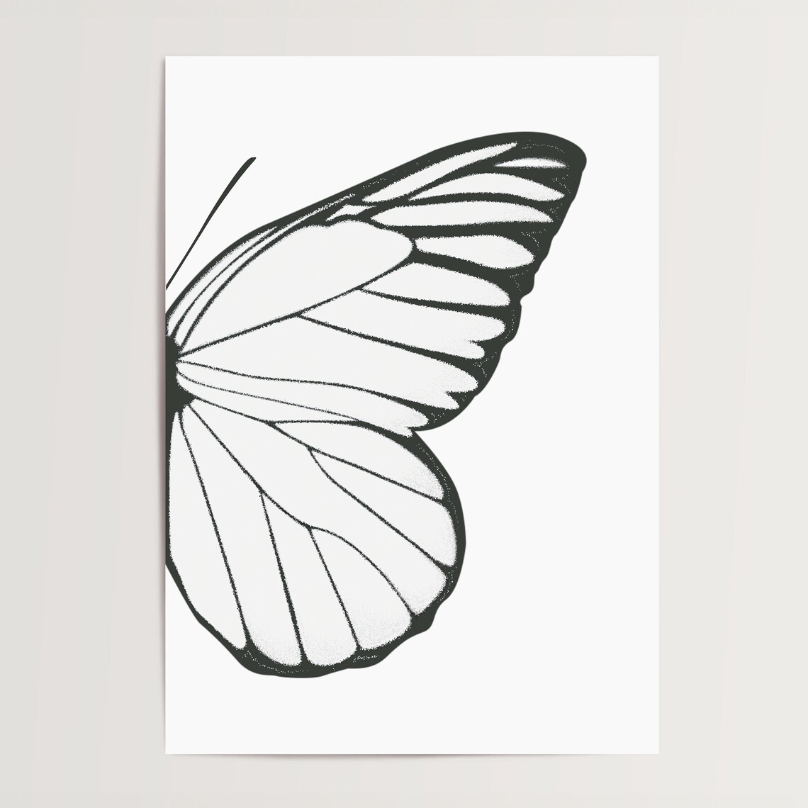 Butterfly Wing Illustration Typography Art Print - Image 4