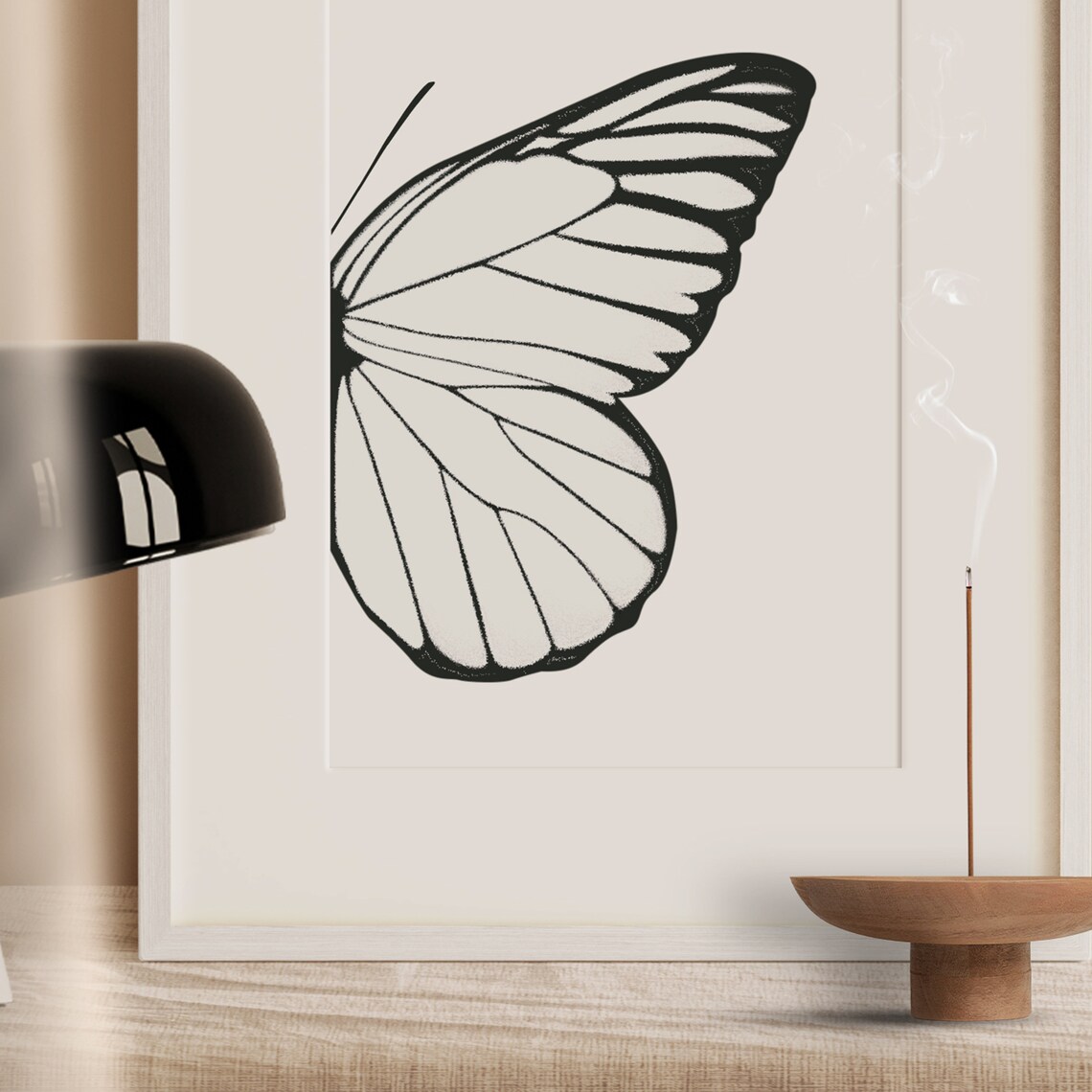 Butterfly Wing Illustration Typography Art Print - Image 3