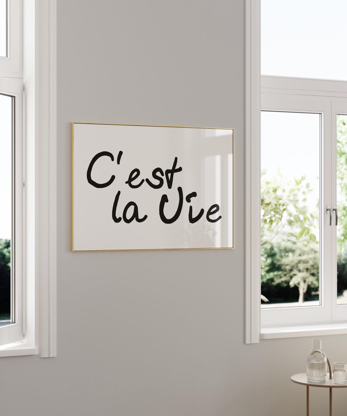 C'est La Vie French Handwritten Script Minimalist Quote Poster - Image 2