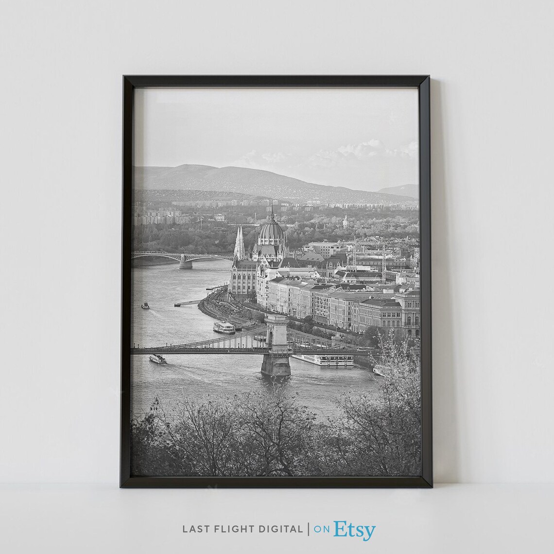 Budapest Print Hungary Poster Parliament Building Budapest Poster Hungary Print Black White Photography Europe City Streets Photo