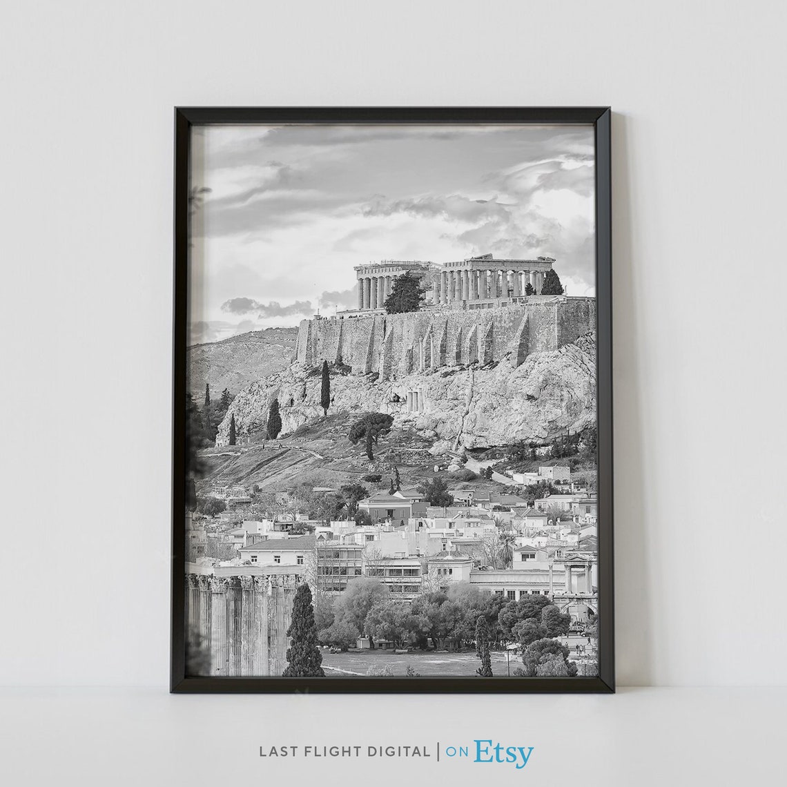 Greece Athens Acropolis Parthenon Ancient Hilltop Ruins Poster