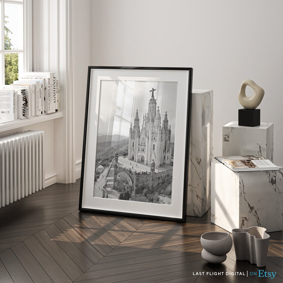 Barcelona Cathedral Travel Poster, Spain Cityscape - Image 2