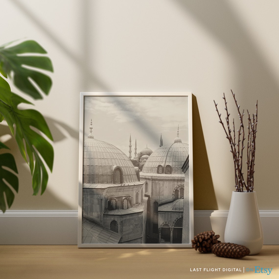 Turkey Istanbul Blue Mosque Domes Minarets Skyline View Poster - Image 2