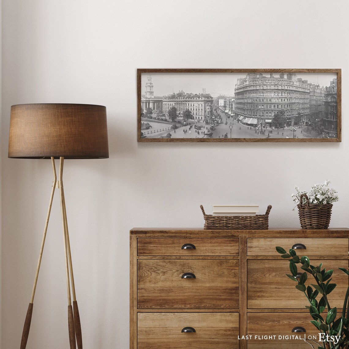 Historic London 1908 Trafalgar Square Vintage Panorama Photo Poster - Image 2