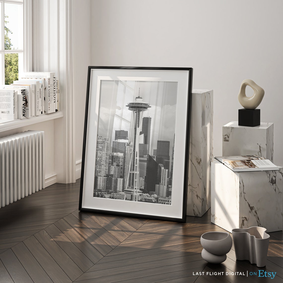 Seattle Space Needle Skyline Downtown Washington City Poster - Image 4