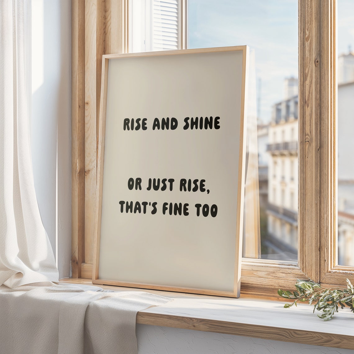 Rise and Shine Funny Morning Quote Typography Poster for Kitchen - Image 2