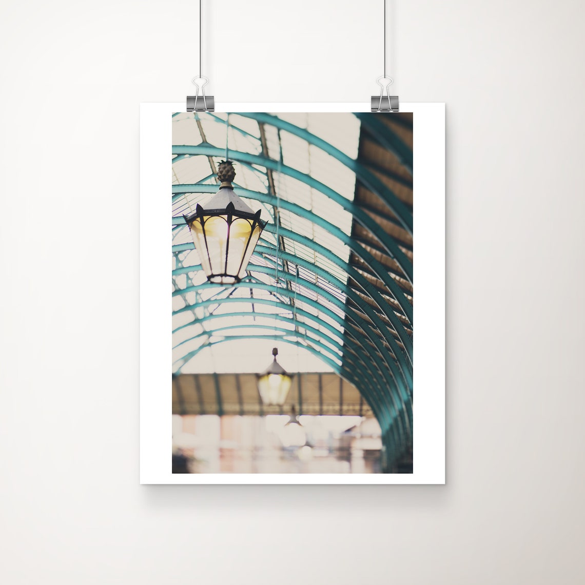 Covent Garden Market Lantern Historic London Architecture Poster