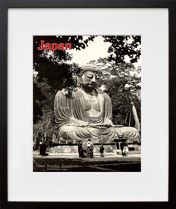 Buddhist Art Japanese Print Japan Travel Poster Asian Decor Zt295a