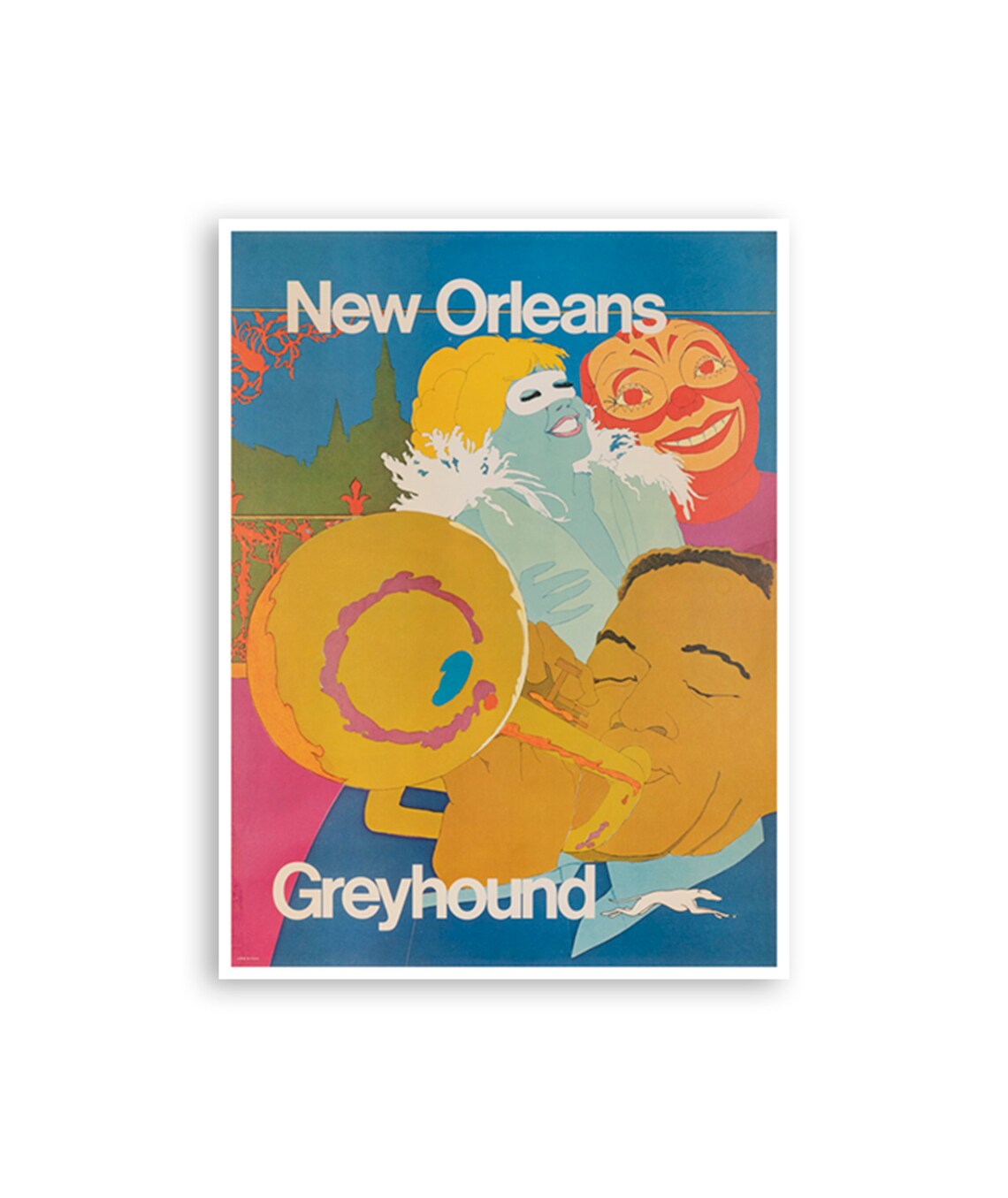 New Orleans Vintage Travel Art Print, Home Decor