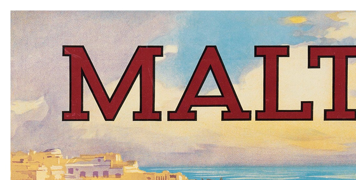 Malta Travel Poster Mediterranean Print Island Art Xr3108a - Image 2