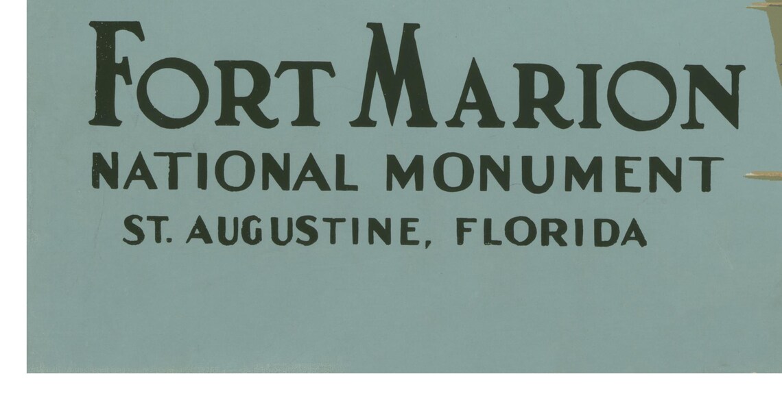 Fort Marion National Monument St. Augustine Florida Vintage Poster - Image 2