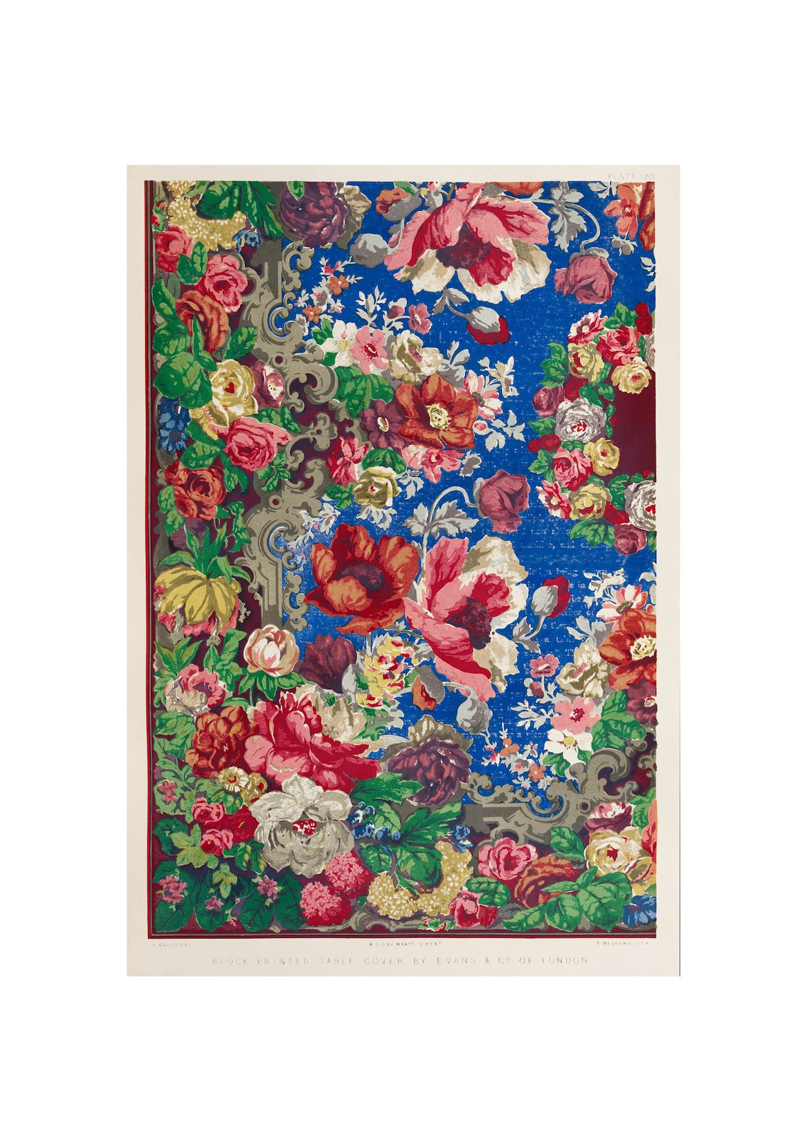 Table Cover Print, Vintage Lithography Art Print