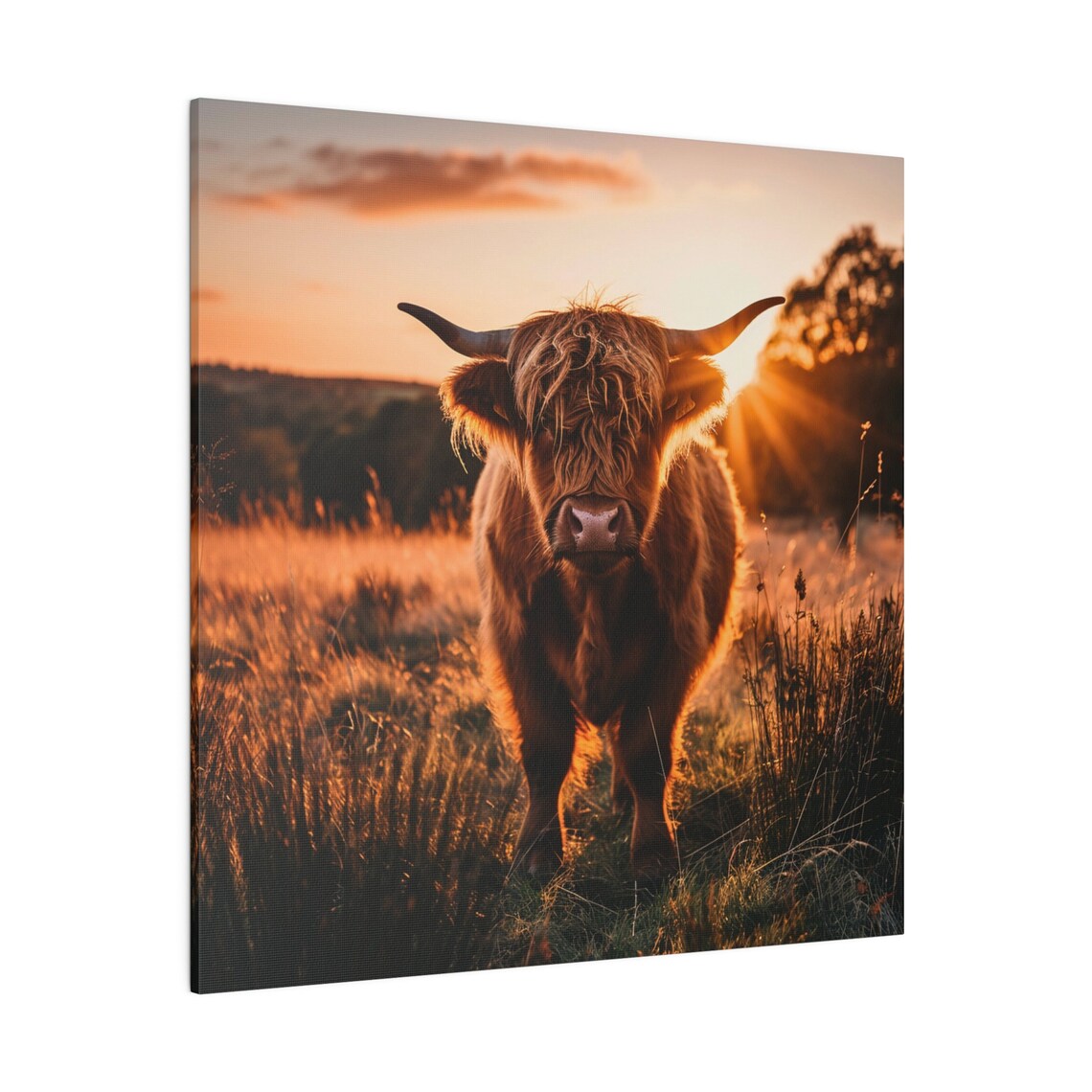 Highland Cow Farmhouse Wall Decor Art Print - Image 2