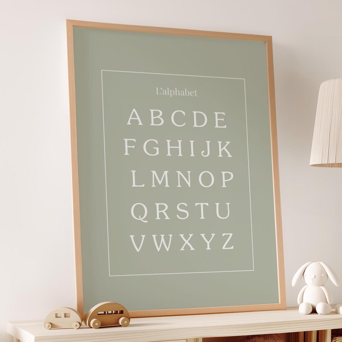 Alphabet Nursery Decor, Gender-Neutral Wall Art Print