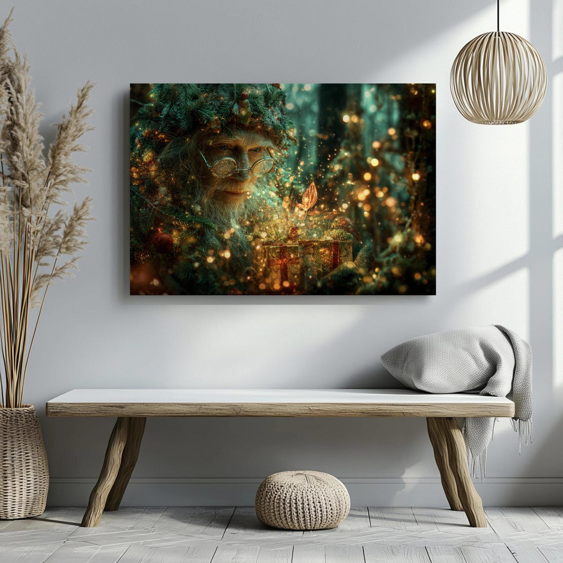 Christmas Tree Man Enchanted Magical Forest Holiday Spirit Wall Art