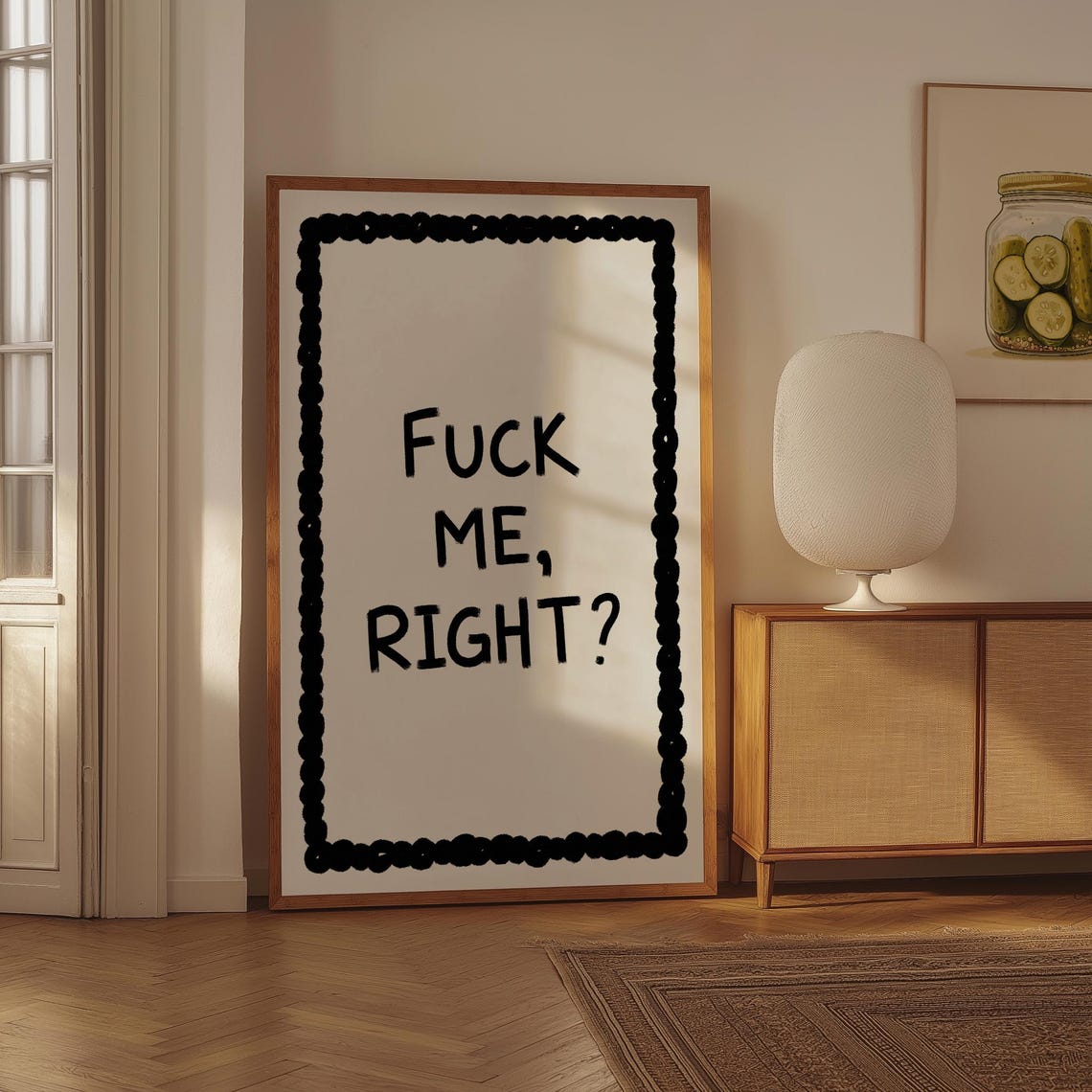 Funny Sarcastic Quote Bold Black Typography Wall Decor Poster