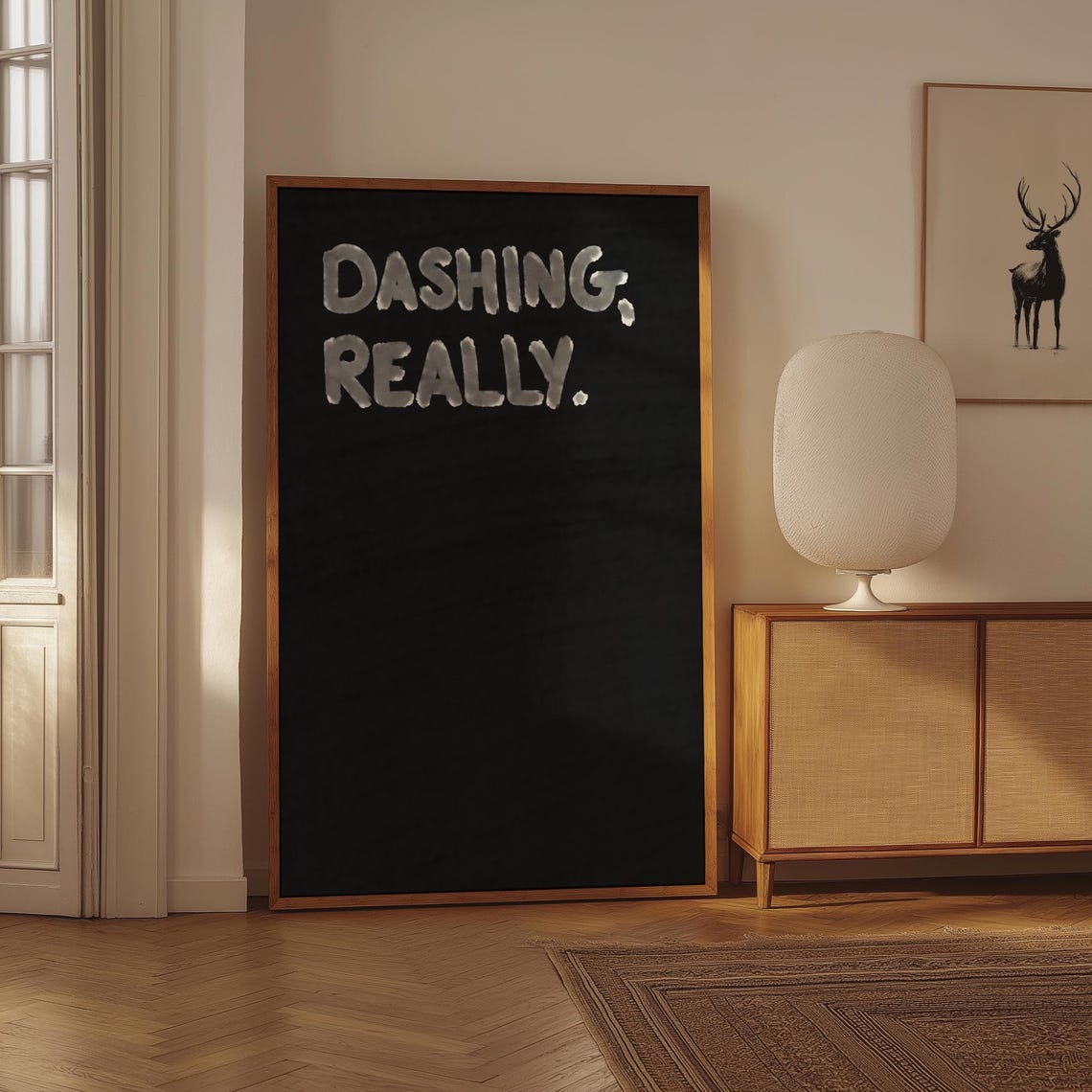 Dashing Really Witty Black and White Christmas Quote Wall Poster