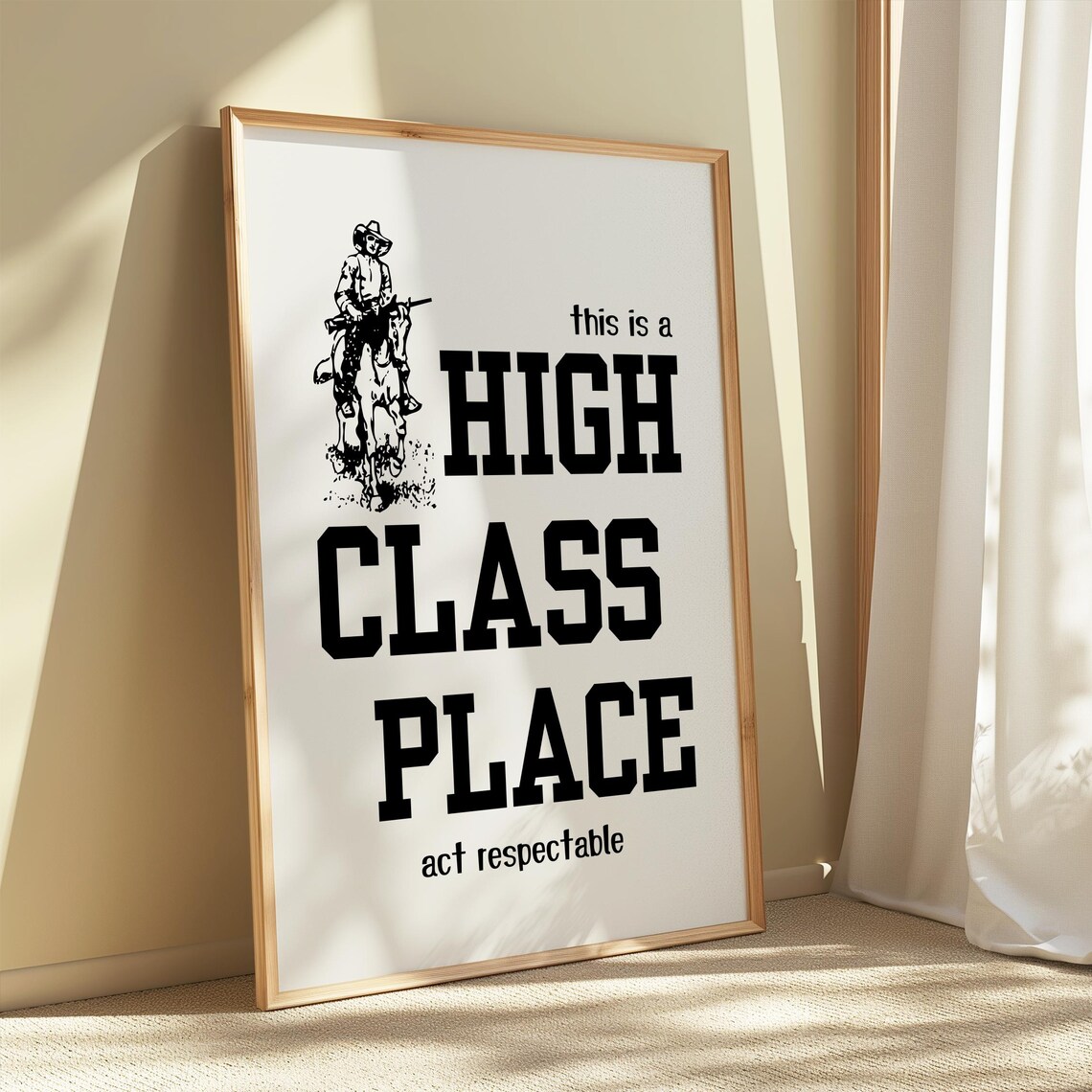 High Class Place, Western Cowboy Horse Art Print - Image 4