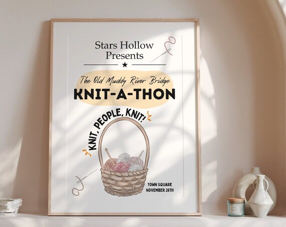 Knit A Thon Stars Hollow Wall Art Lukes Diner I Smell Snow Decor In Omnia Paratus Poster Print Dragonfly Inn Gilmore
