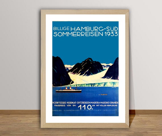 Billige Hamburg Sd Sommer Reisen Vintage Travel Poster Poster Paper Or Print Gift Idea Wall Decor