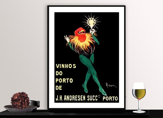 Vinhos Do Porto J.H. Andresen Vintage Portuguese Wine Advertising Poster