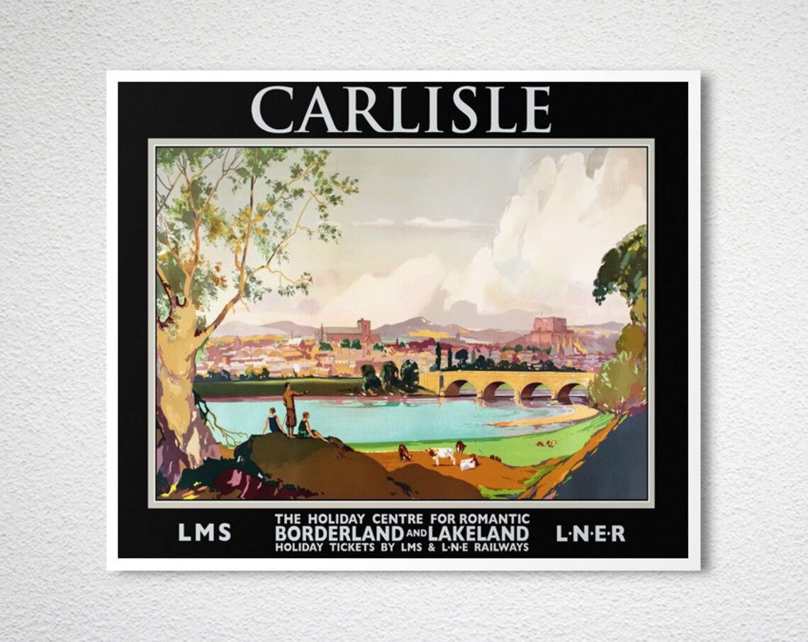 Carlisle Holiday Centre Romantic Vintage Travel Poster - Image 2