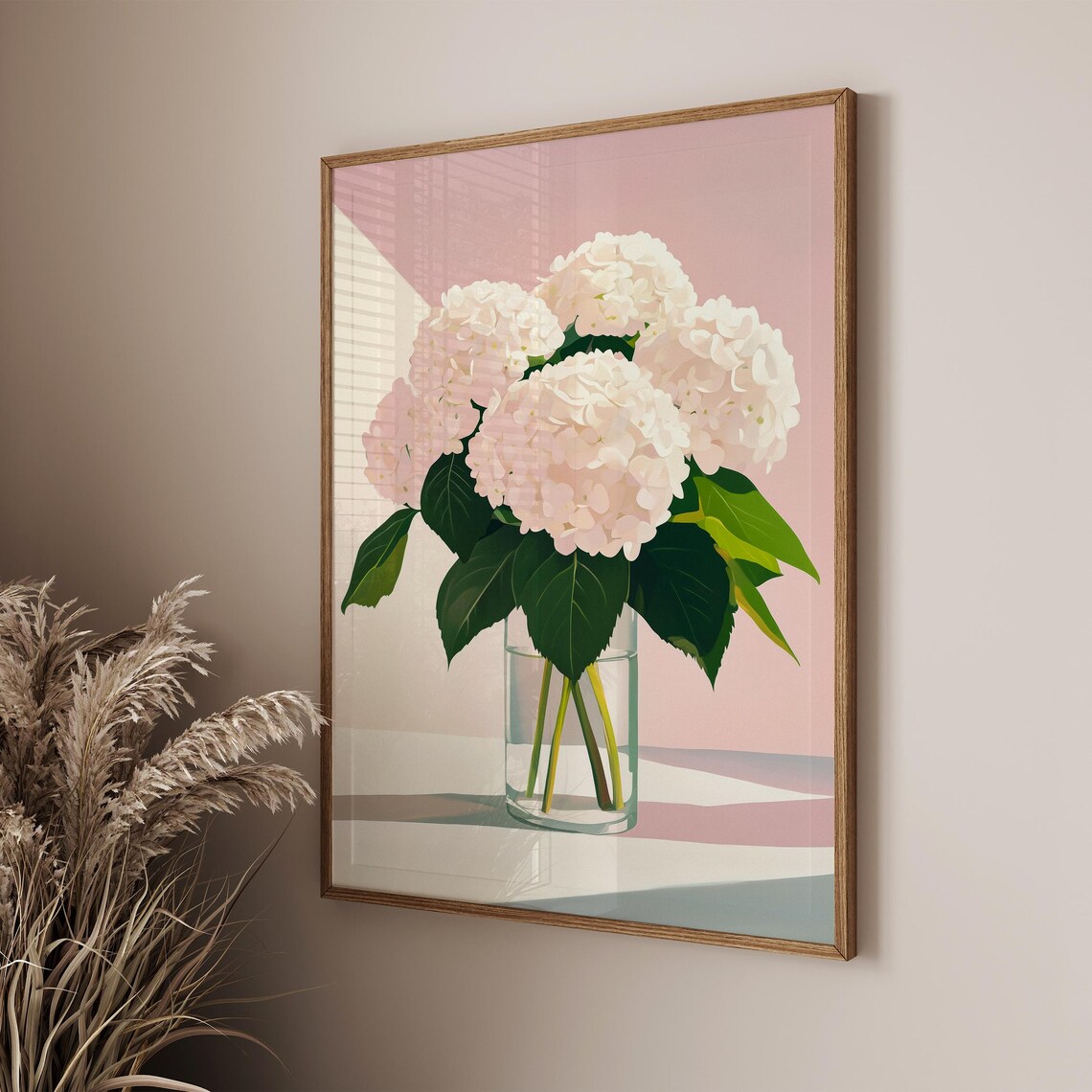 Hydrangea Flower Painting, Botanical Wall Art - Image 2