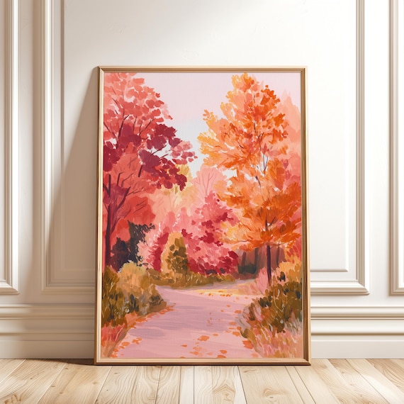 Autumn Forest Art Print, Fall Landscape