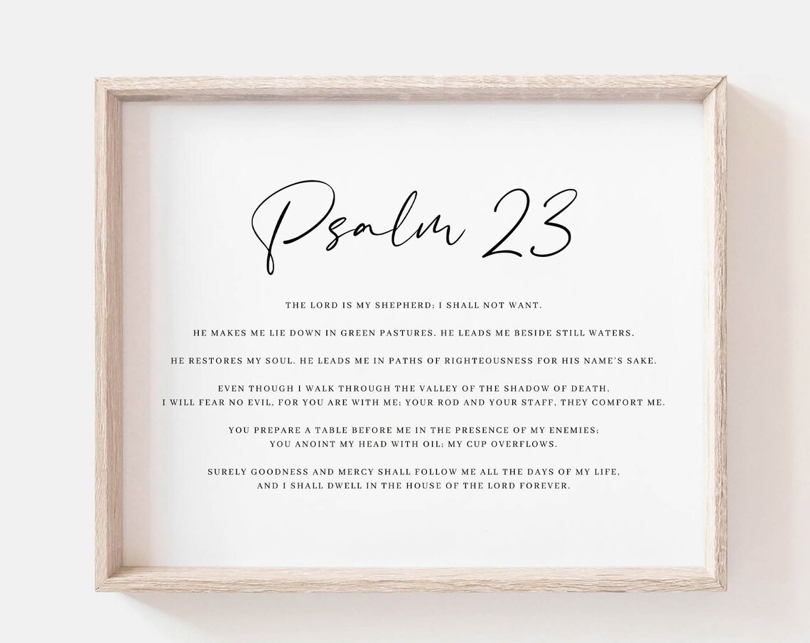 Psalm 23 The Lord Is My Shepherd Art Print
