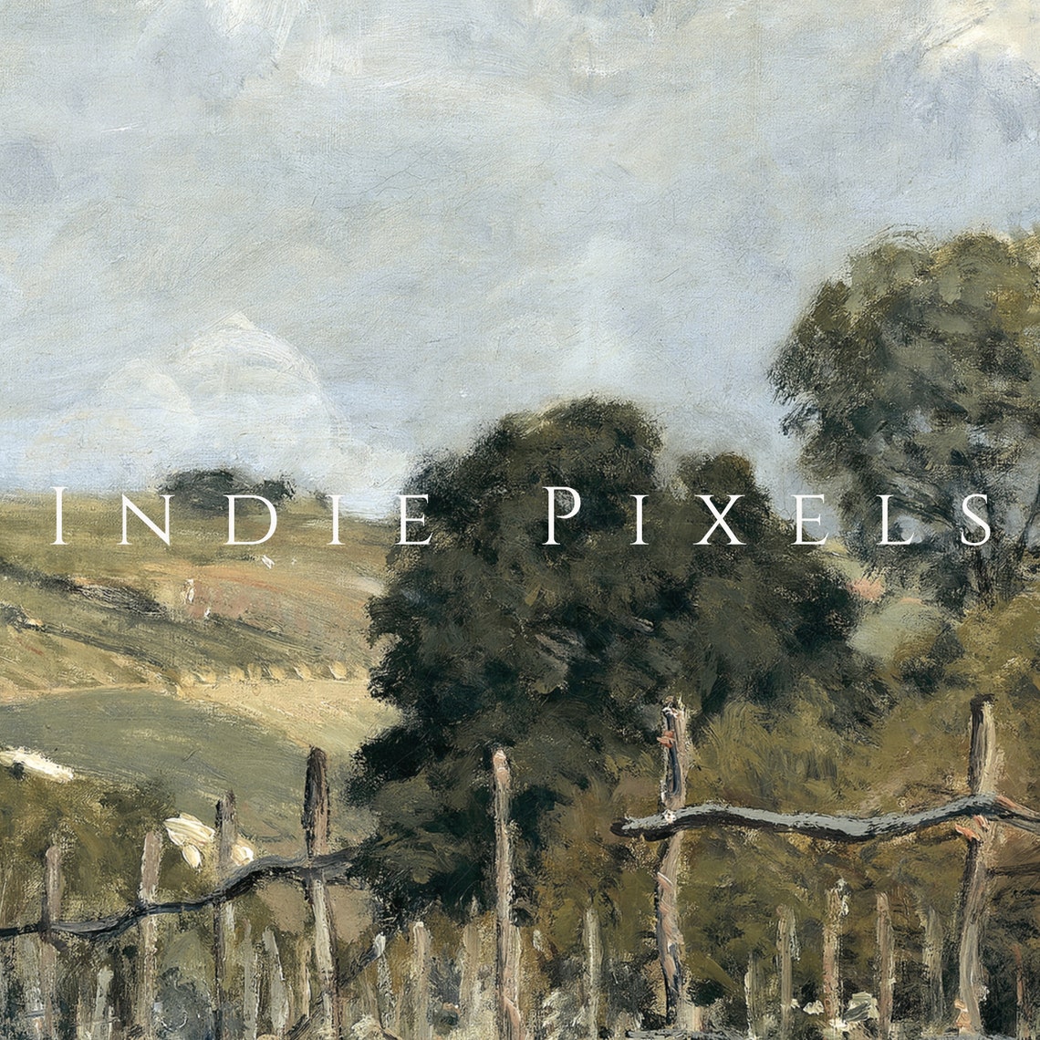 Wildflower Field Landscape Vintage Painting Country Landscape Print Country Field French Farmhouse Wall Art - Image 4