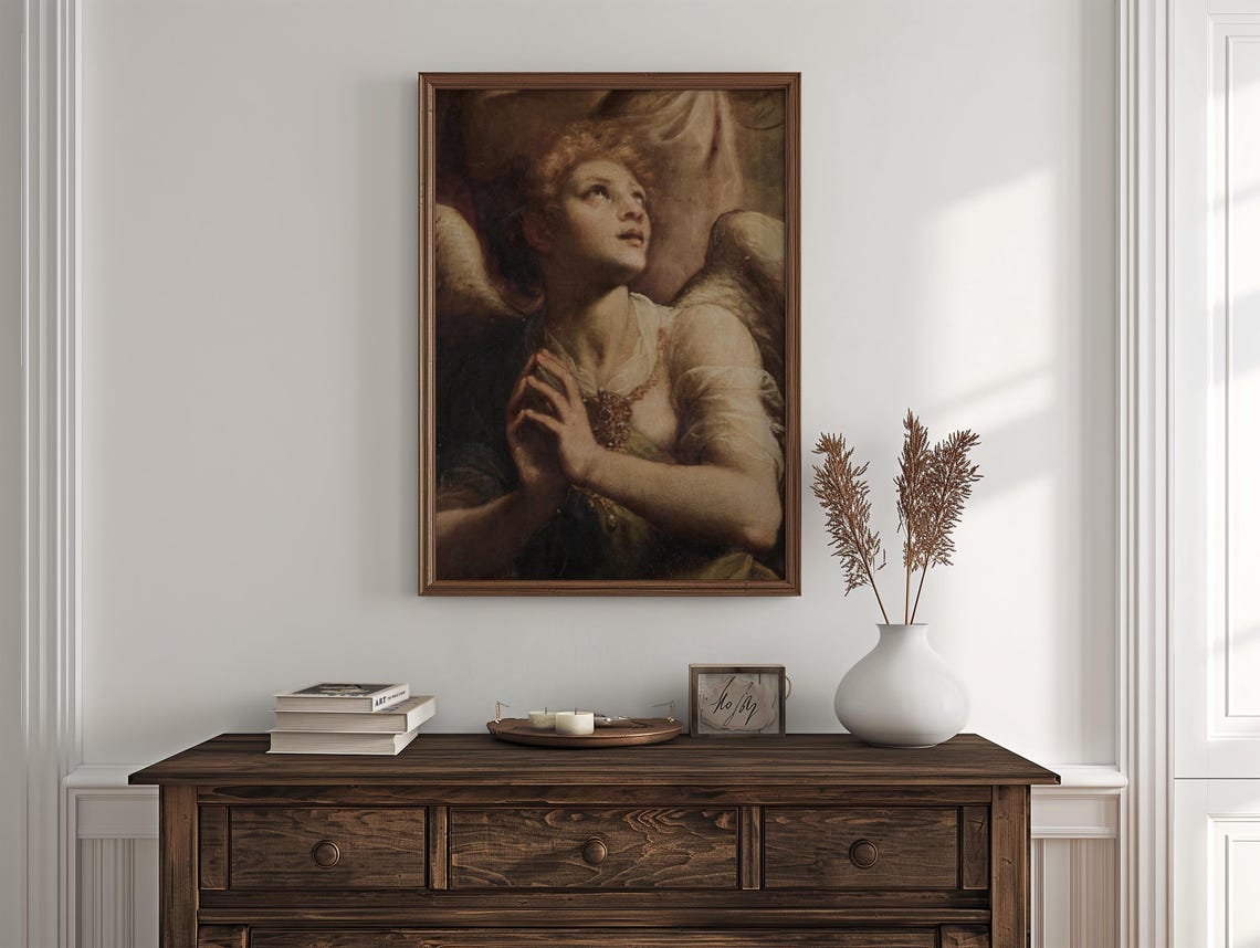 Baroque Angel Oil Painting Classical Christian Antique Wall Art Poster - Image 3