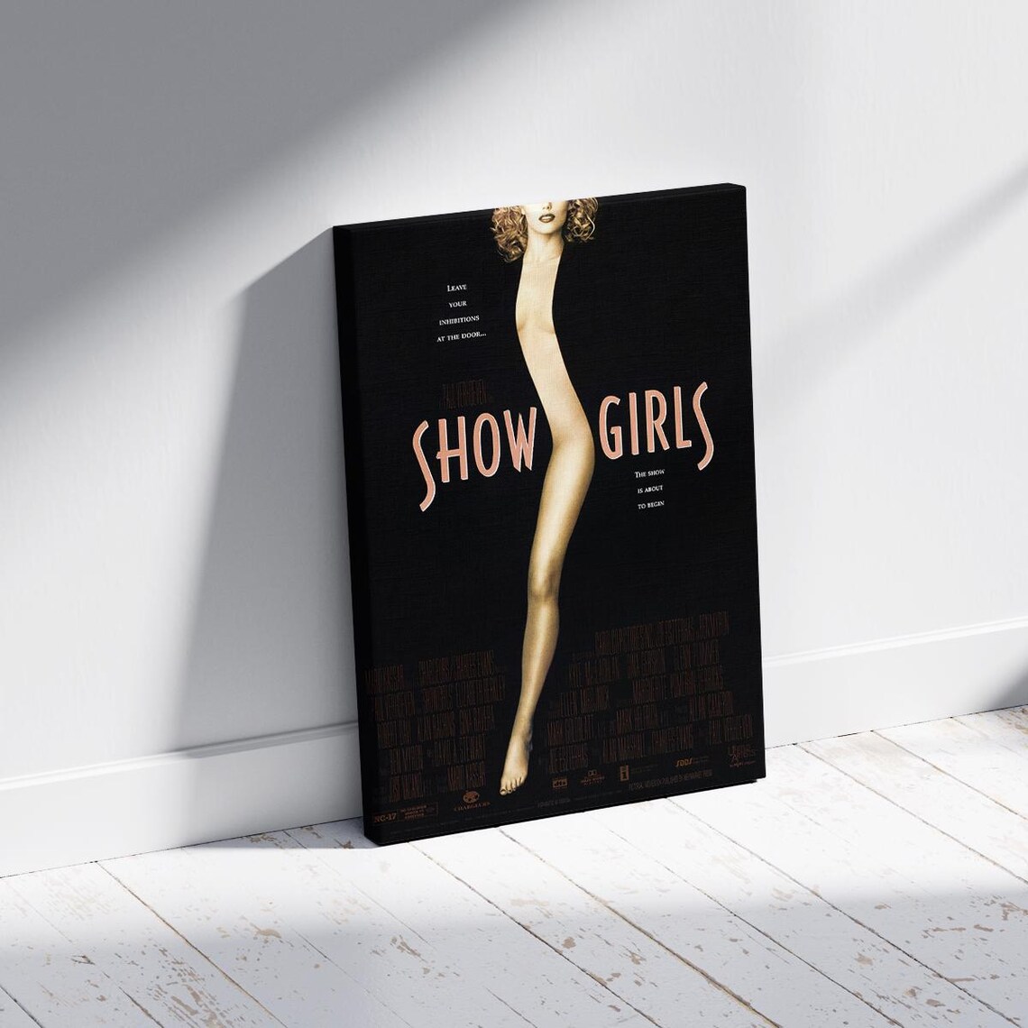 Showgirls 1995 Iconic Movie Dancer Leg Gold Classic Film Poster