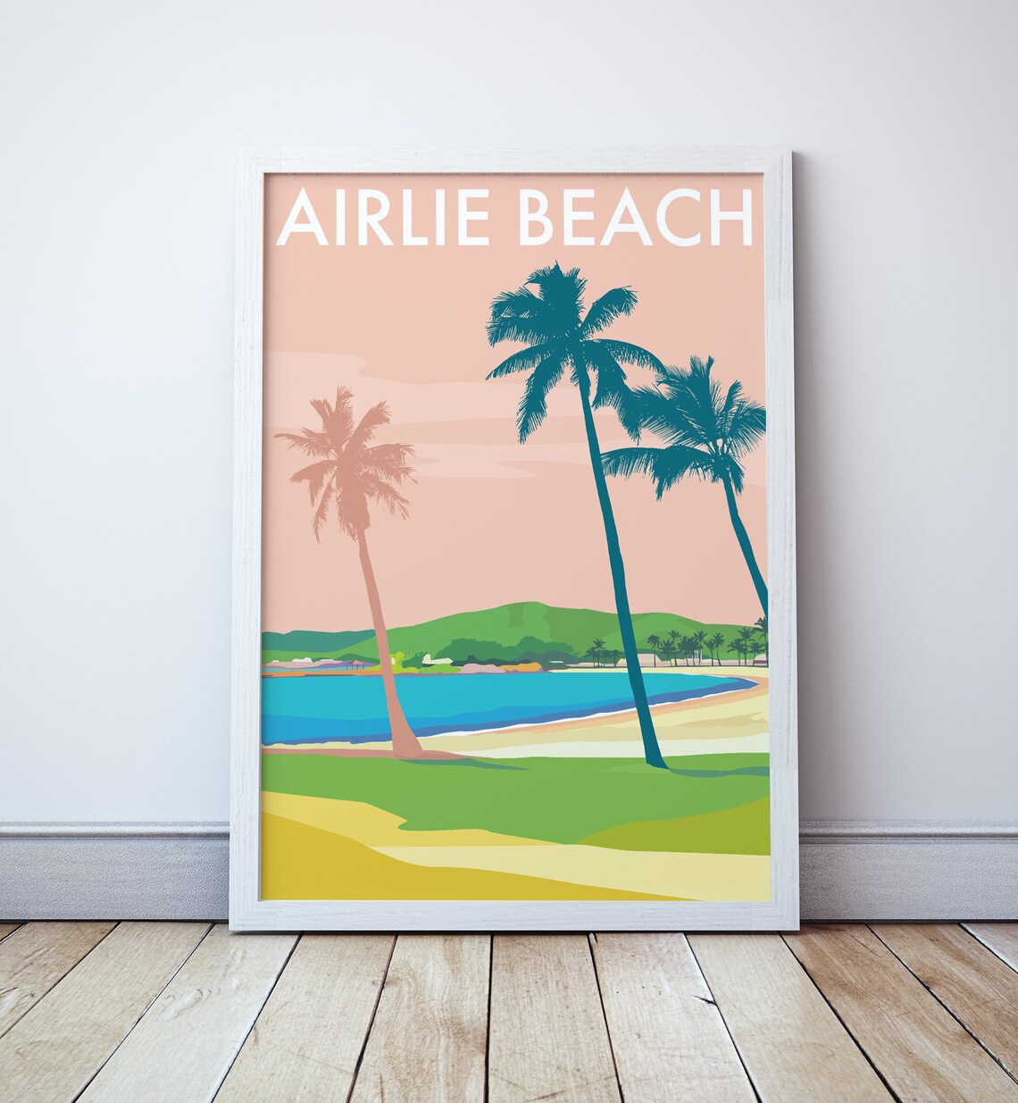 Airlie Beach Travel Poster, Great Barrier Reef Australia