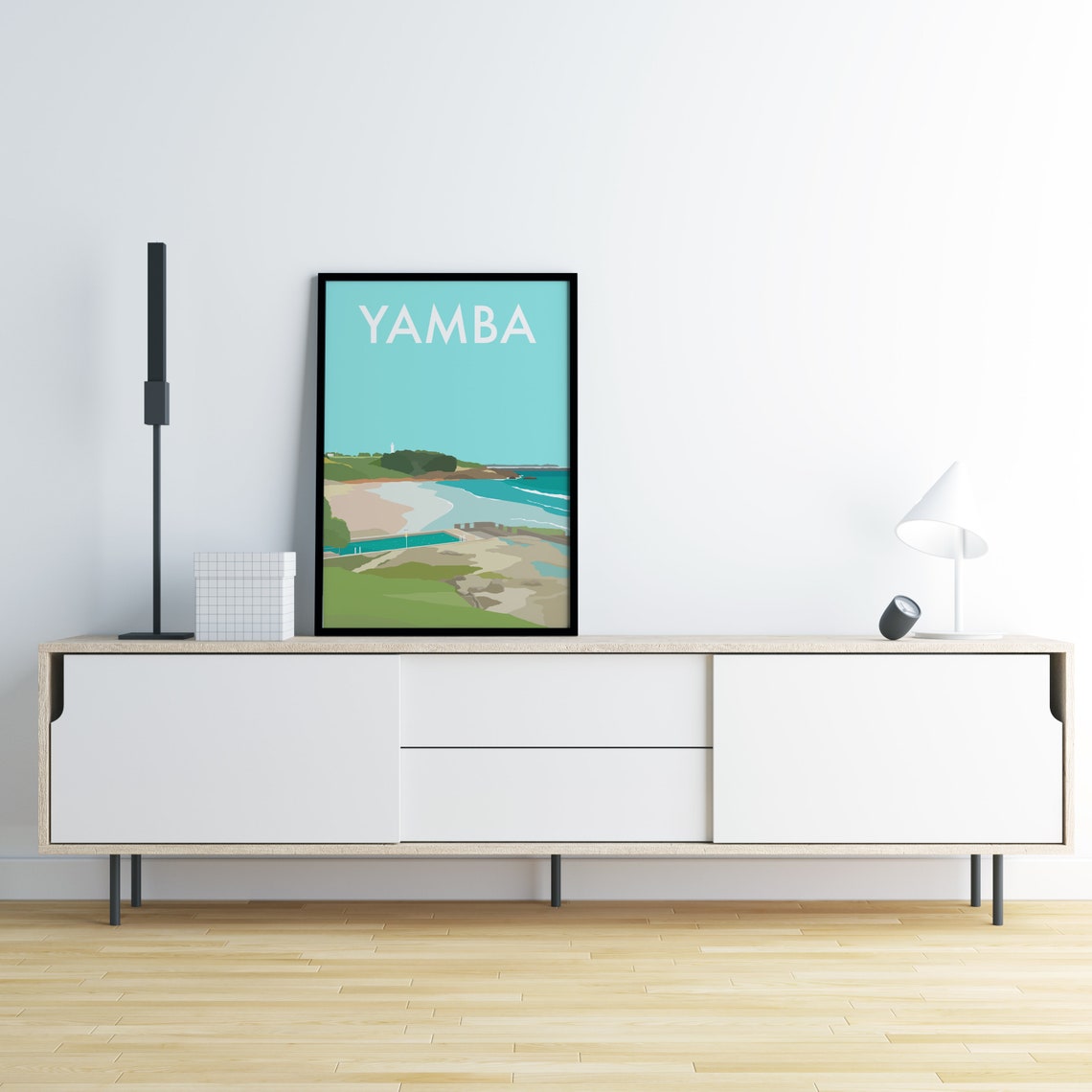Yamba NSW Ocean Rock Pool Coastal Headland Beach Travel Poster - Image 3