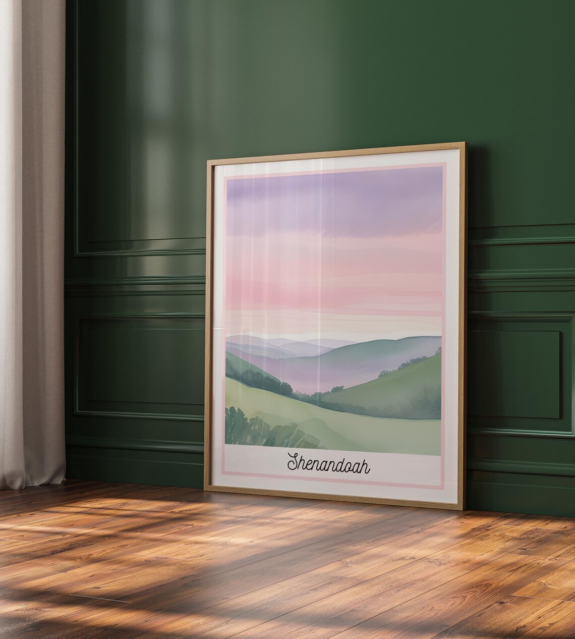 Shenandoah National Park Blue Ridge Mountains Watercolor Poster