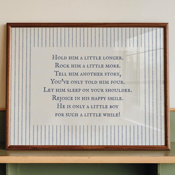 Vintage Nursery Print Boys Room Decor Digital Download Horizontal