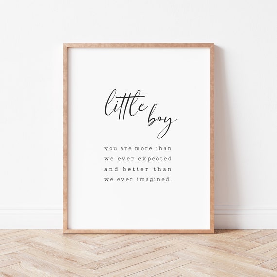 Nursery Quote Print for Baby Boy Room, Gift