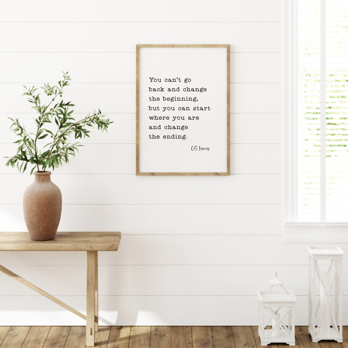 C.S. Lewis Quote Typography Poster, Baptism Gift - Image 3