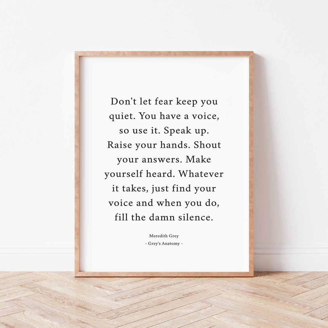Grey's Anatomy Quote Inspirational Art Print