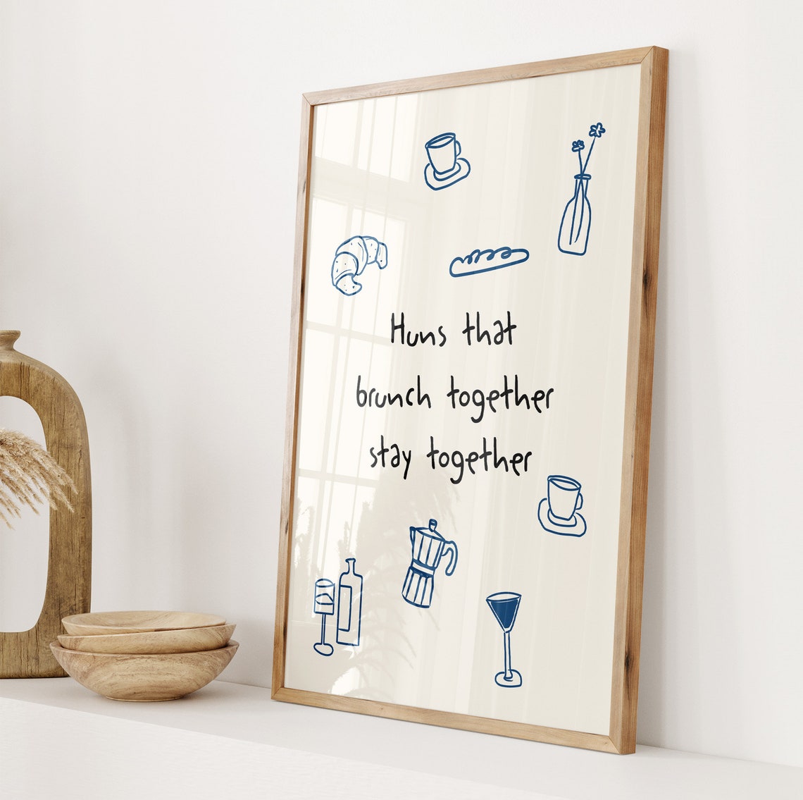 Huns That Brunch Together Stay Together Quote Kitchen Wall Art - Image 2