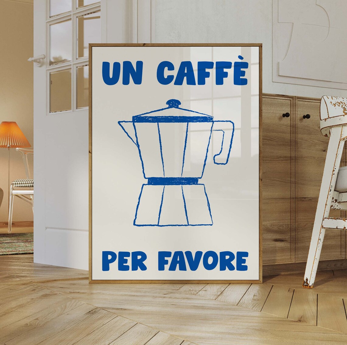 Retro Caffe Moka Pot Coffee Art Print, Italian - Image 2