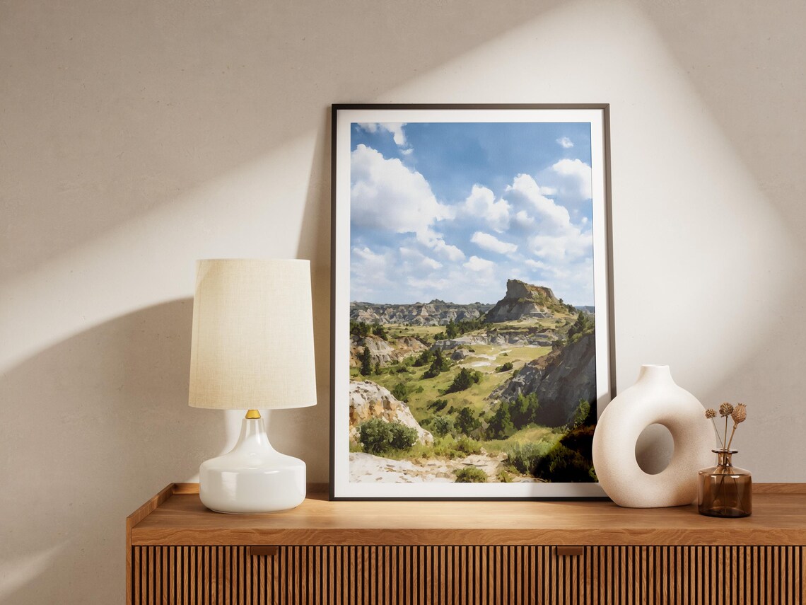 Theodore Roosevelt National Park North Dakota Badlands Travel Poster - Image 4
