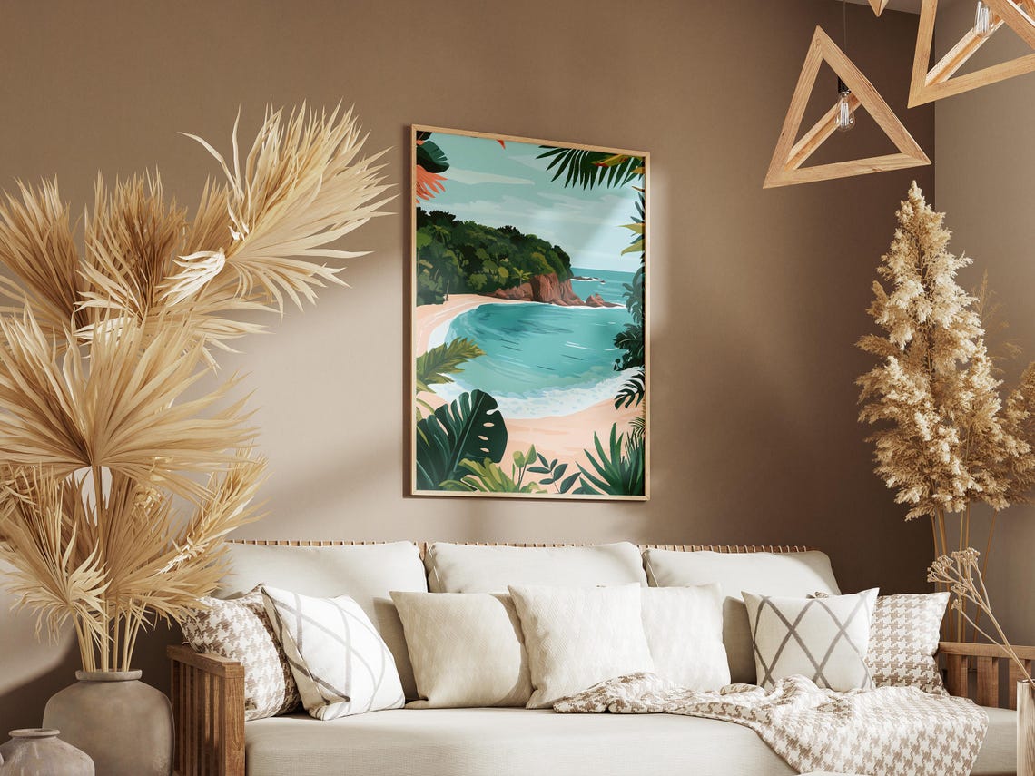Manuel Antonio Costa Rica Cove Beach Turquoise Bay Tropical Poster - Image 3