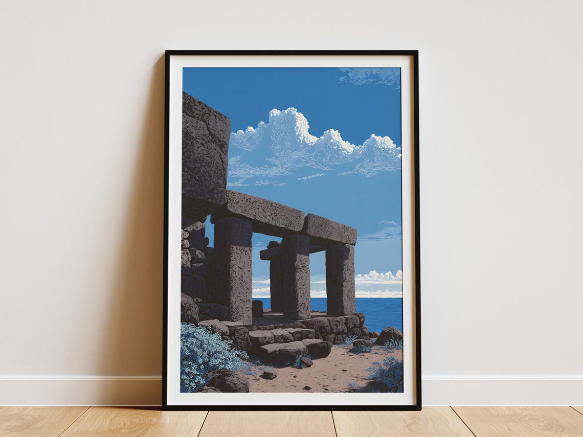 Hawaiian Heiau Ancient Stone Temple Ruins By The Ocean Poster