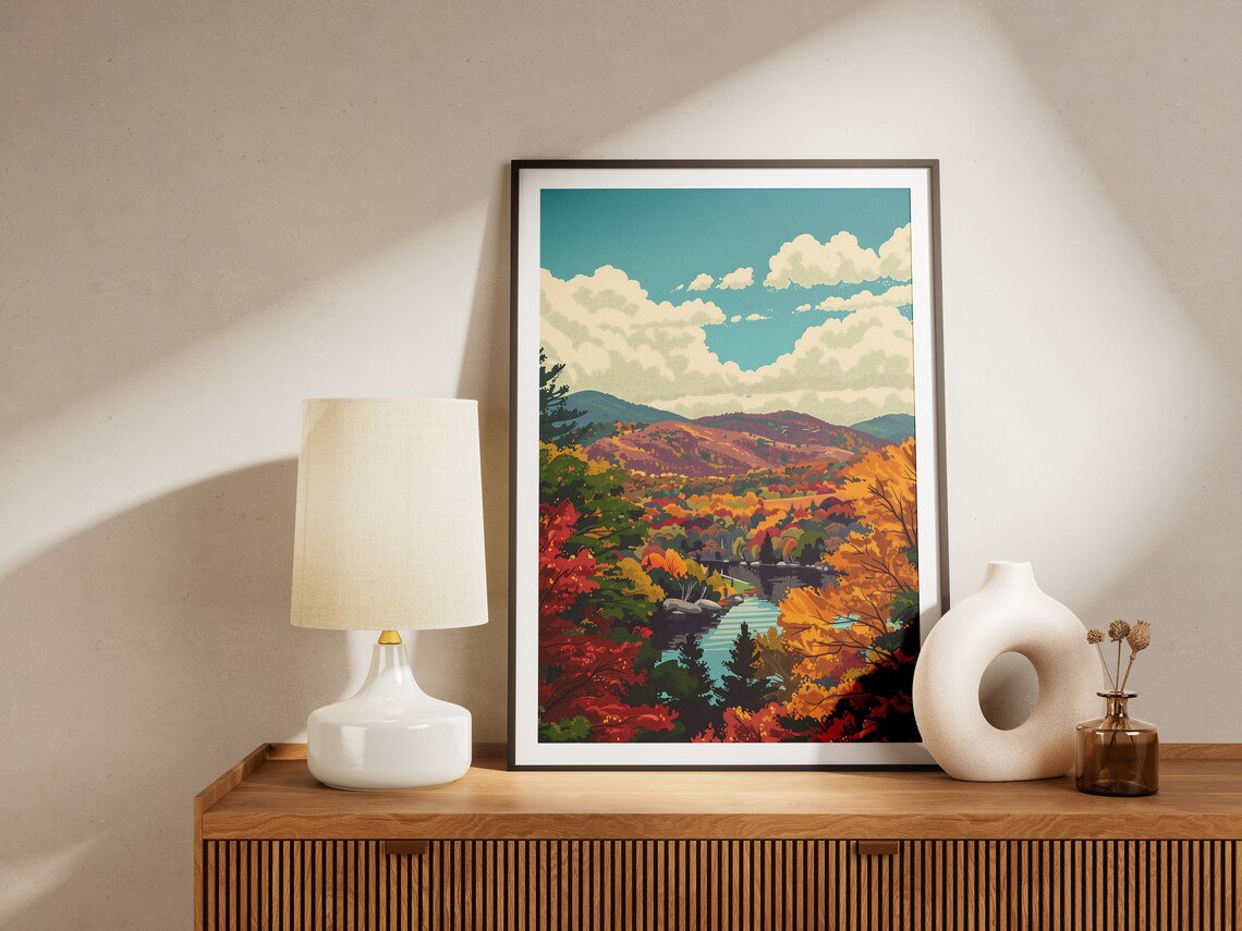 Connecticut Litchfield Hills Vintage Travel Poster - Image 2
