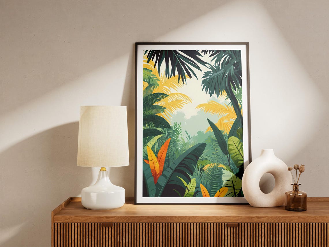 Sumatran Rainforest Dense Canopy Giant Palm Leaves Jungle Poster - Image 5